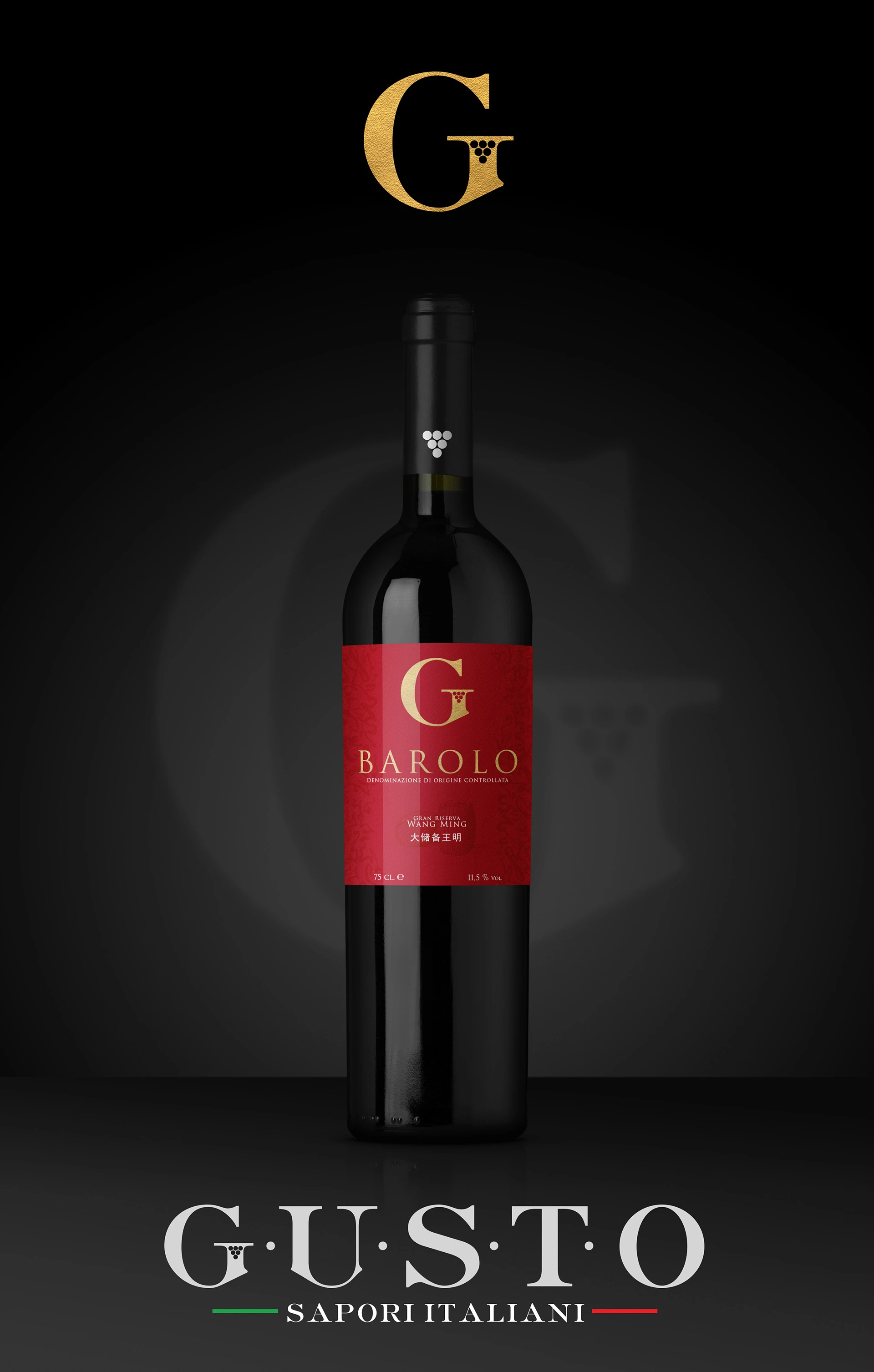 Etichetta per un vino rosso, immagine 2