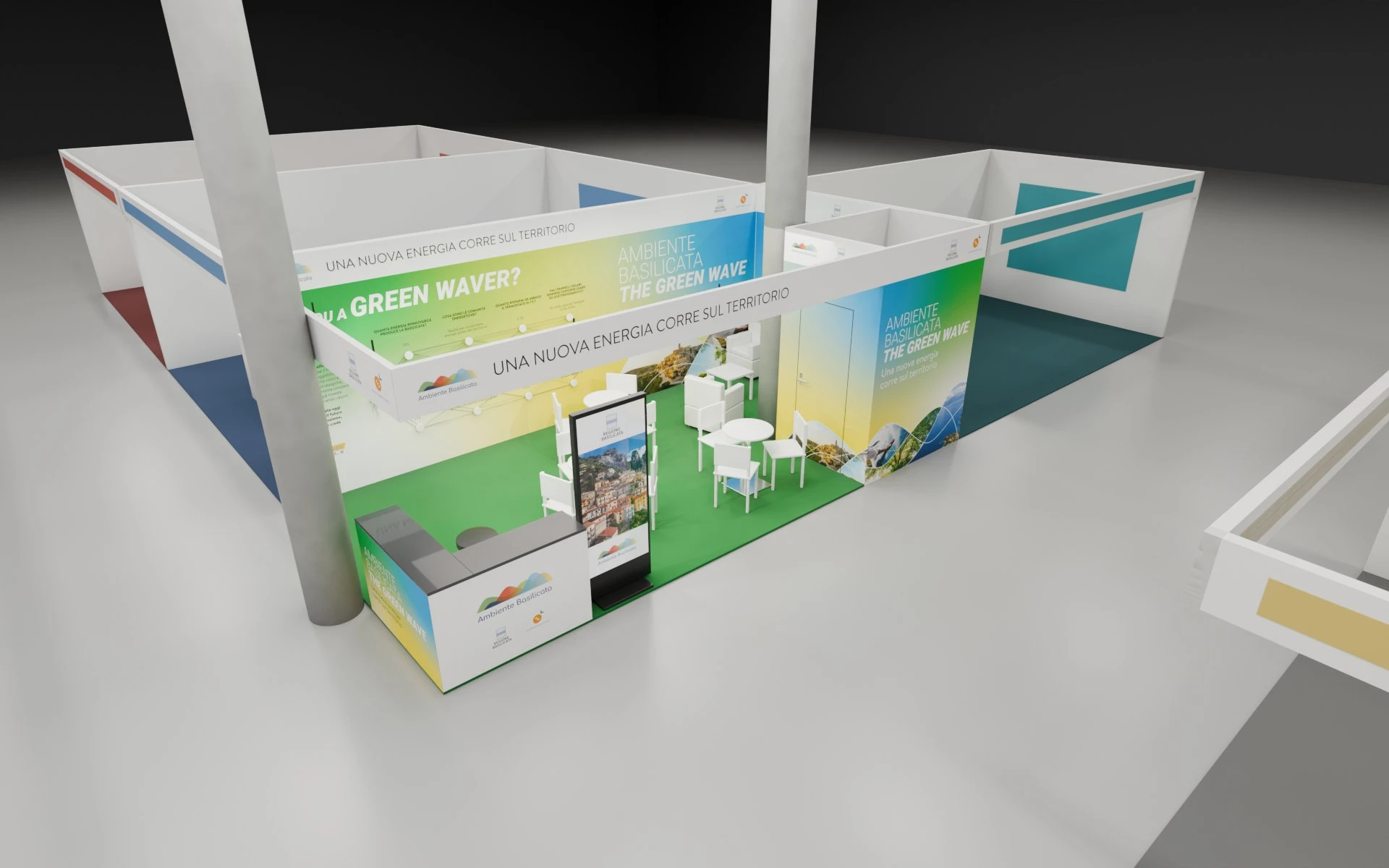 Render stand Ecomondo per la Regione Basilicata (concept), immagine 3