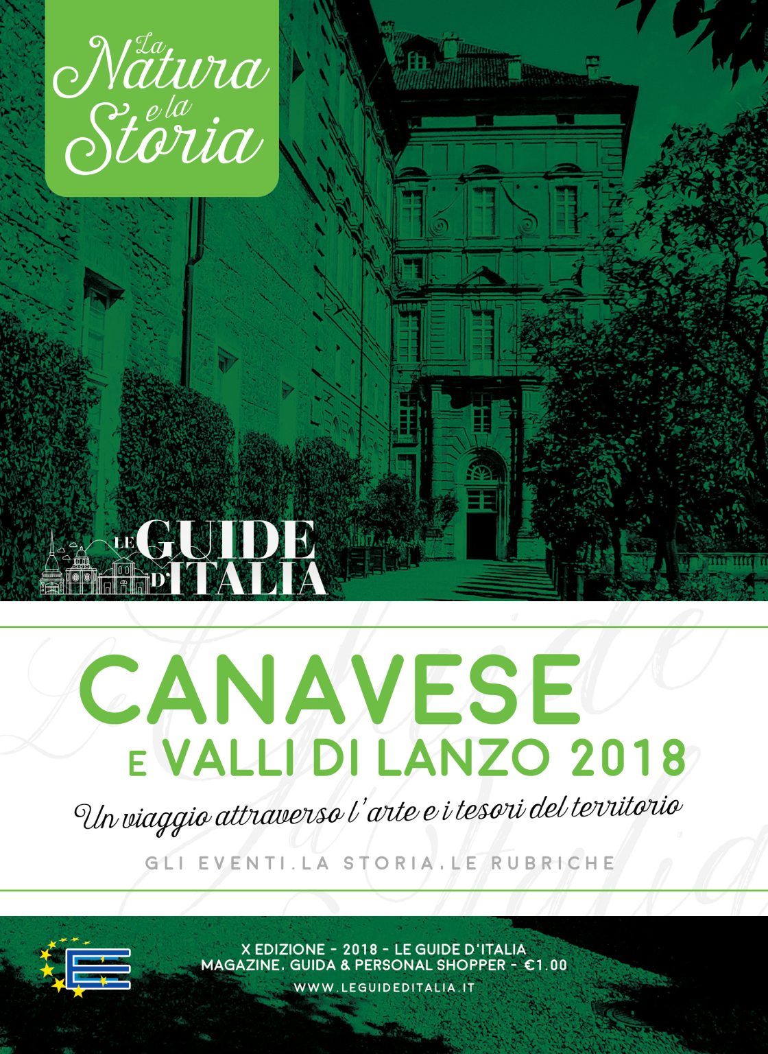 Copertina della guida Canavese e Valli di Lanzo 2018 per Le Guide d'Italia